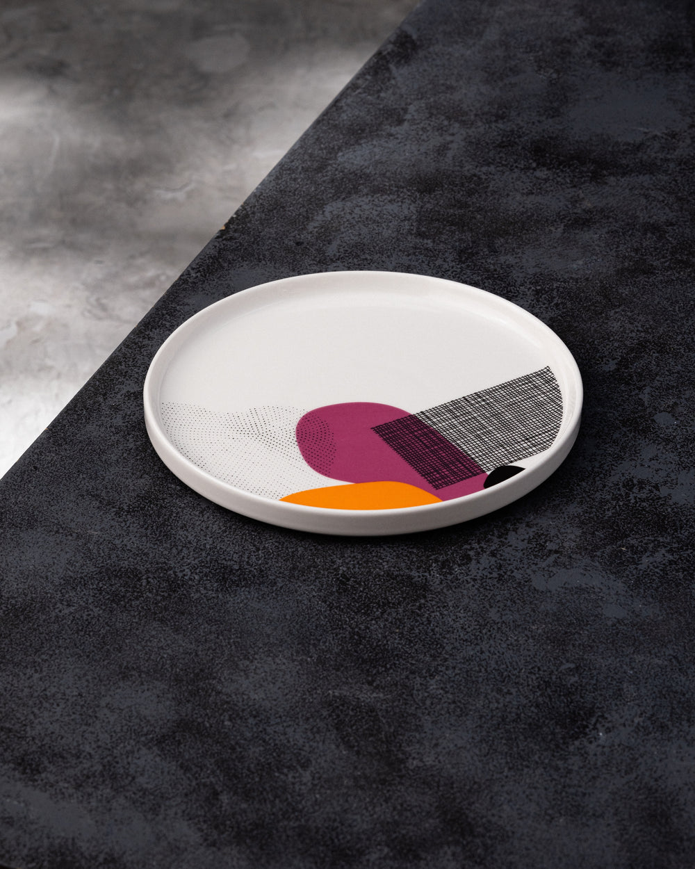 Grid & Splash Quarter Plate