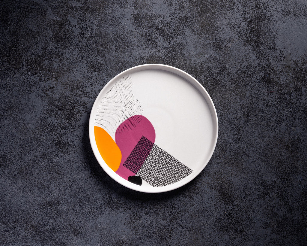 Grid & Splash Quarter Plate