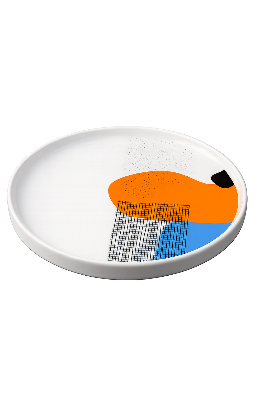Grid & Splash Dinner Plate