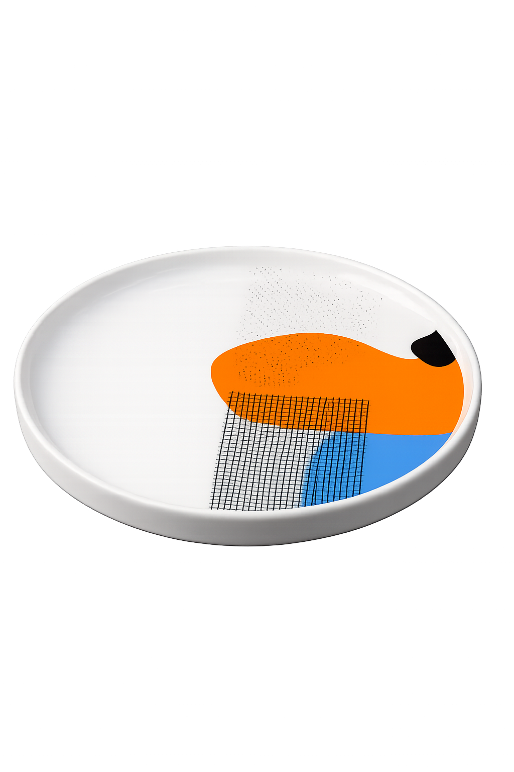 Grid & Splash Dinner Plate