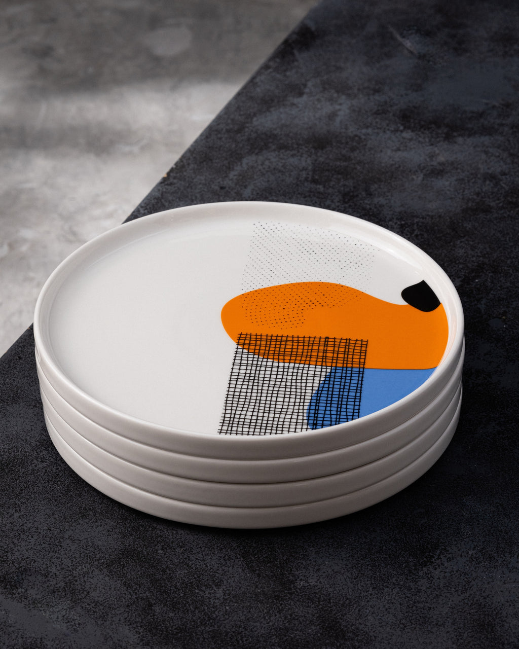 Grid & Splash Dinner Plate