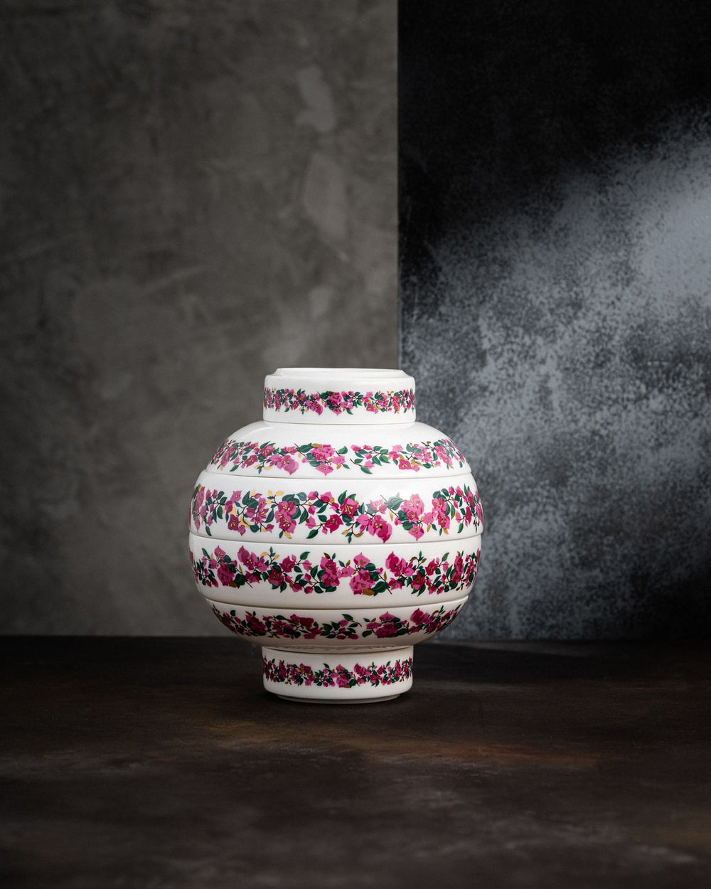 Decorative vase with floral pattern